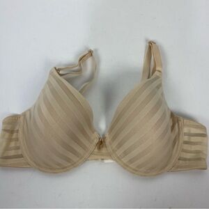 Sweet Nothing striped underwire bra tan